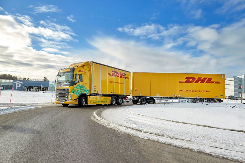 DHL и Volvo проведут испытания крупнотоннажного электрогрузовика