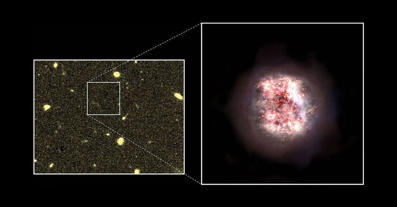 Hubble запечатлел невидимые галактики